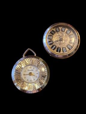 2 VINTAGE WATCH PENDANTS FOR PARTS